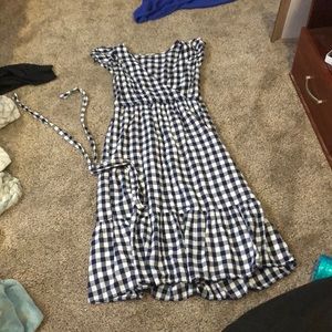 checkered old navy dress